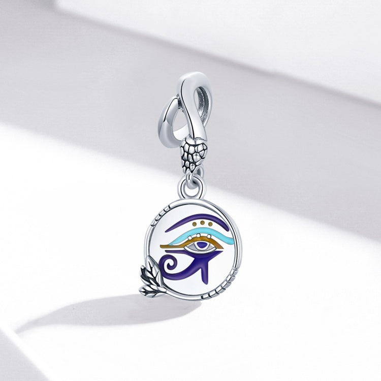 Accessori per collana braccialetto fai-da-te con ciondolo egiziano Twin Eyes in argento sterling S925, Egyptian Twin Eyes