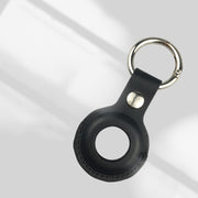Portachiavi con custodia protettiva antiurto in pelle antigraffio con anello per appendere AirTag