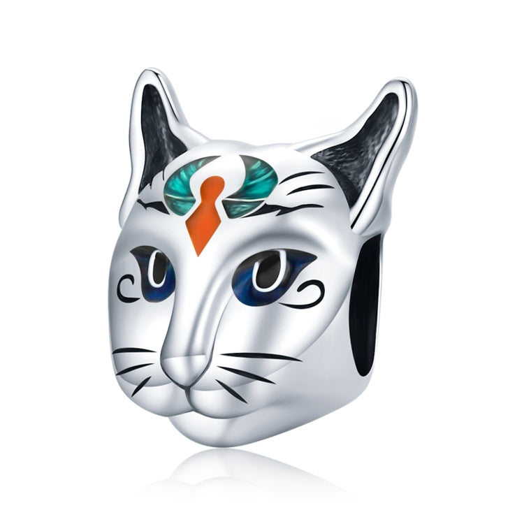 Accessori per collana braccialetto fai da te con perline dio Besti gatto egiziano in argento sterling S925, Egyptian Cat