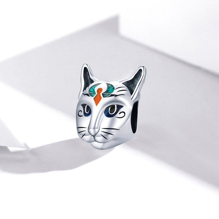 Accessori per collana braccialetto fai da te con perline dio Besti gatto egiziano in argento sterling S925, Egyptian Cat