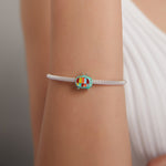 Accessori per collana braccialetto fai-da-te con mini TV a colori in argento sterling S925, Mini Color TV
