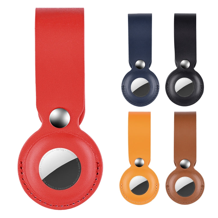 Custodia portachiavi in pelle PU per AirTag Apple