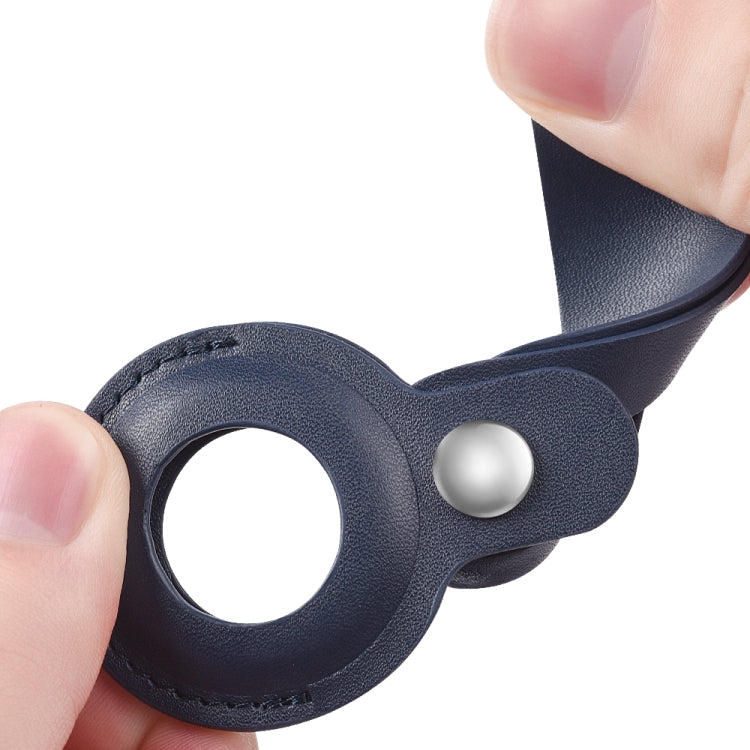 Custodia portachiavi in pelle PU per AirTag Apple