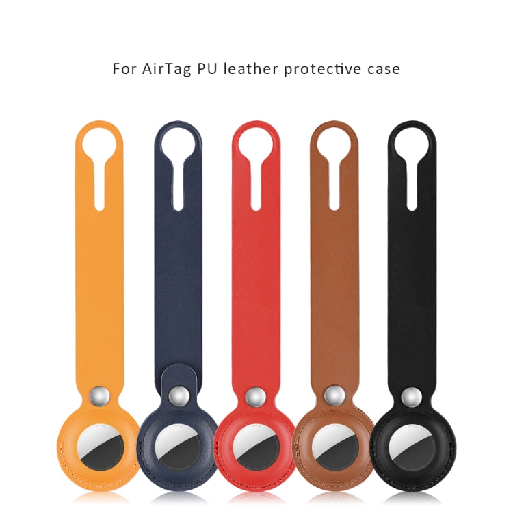 Custodia portachiavi in pelle PU per AirTag Apple