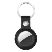 Portachiavi con custodia protettiva antiurto in pelle PU antigraffio con anello per appendere AirTag