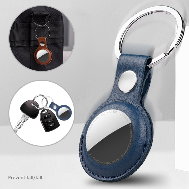 Portachiavi custodia in pelle PU per AirTag Apple