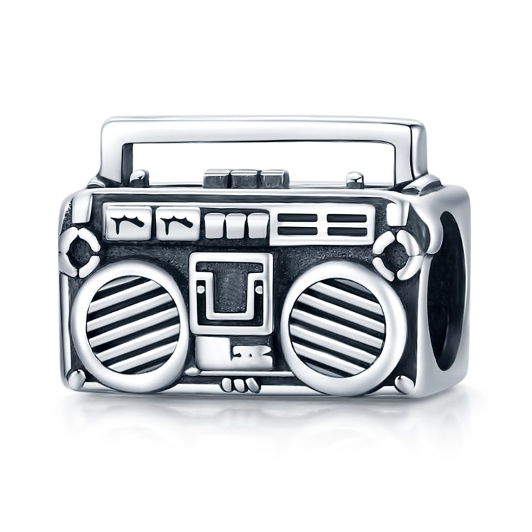 Accessori per collana braccialetto fai-da-te con perline radio retrò in argento sterling S925, Retro Radio