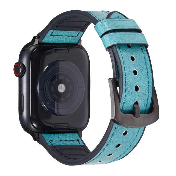 Cinturini di ricambio in pelle Crazy Horse Texture per Apple Watch Series, 7 45mm / 6 & SE & 5 & 4 44mm / 3 & 2 & 1 42mm, 7 41mm / 6 & SE & 5 & 4 40mm / 3 & 2 & 1 38mm