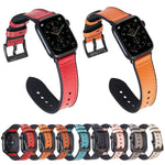 Cinturini di ricambio in pelle Crazy Horse Texture per Apple Watch Series, 7 45mm / 6 & SE & 5 & 4 44mm / 3 & 2 & 1 42mm, 7 41mm / 6 & SE & 5 & 4 40mm / 3 & 2 & 1 38mm