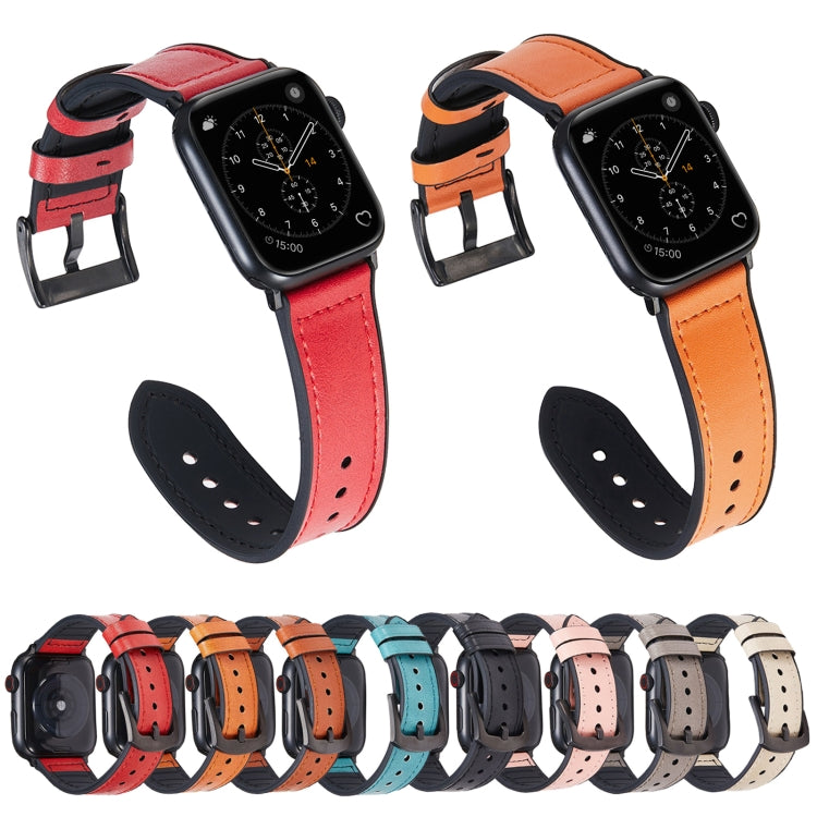 Cinturini di ricambio in pelle Crazy Horse Texture per Apple Watch Series, 7 45mm / 6 & SE & 5 & 4 44mm / 3 & 2 & 1 42mm, 7 41mm / 6 & SE & 5 & 4 40mm / 3 & 2 & 1 38mm