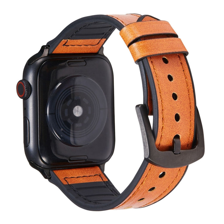 Cinturini di ricambio in pelle Crazy Horse Texture per Apple Watch Series, 7 45mm / 6 & SE & 5 & 4 44mm / 3 & 2 & 1 42mm, 7 41mm / 6 & SE & 5 & 4 40mm / 3 & 2 & 1 38mm