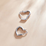 Orecchini delle donne della vite prigioniera dell'orecchio della cavità a forma di cuore dell'argento sterlina S925, Heart-shaped Hollow(Silver), Heart-shaped Hollow(Gold)