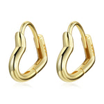 Orecchini delle donne della vite prigioniera dell'orecchio della cavità a forma di cuore dell'argento sterlina S925, Heart-shaped Hollow(Silver), Heart-shaped Hollow(Gold)