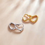 Orecchini delle donne della vite prigioniera dell'orecchio della cavità a forma di cuore dell'argento sterlina S925, Heart-shaped Hollow(Silver), Heart-shaped Hollow(Gold)