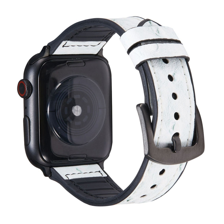 Cinturino in pelle con texture di struzzo per Apple Watch