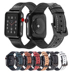 Cinturini di ricambio in pelle con texture di struzzo per la serie Apple Watch, 7 45mm / 6 & SE & 5 & 4 44mm / 3 & 2 & 1 42mm, 7 41mm / 6 & SE & 5 & 4 40mm / 3 & 2 & 1 38mm