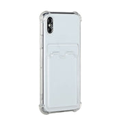 Custodia posteriore protettiva anticaduta in TPU con slot per schede, For iPhone 8 Plus / 7 Plus, For iPhone SE 2022 / SE 2020 / 8 / 7, For iPhone XS / X, For iPhone XR, For iPhone XS Max