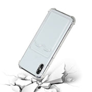Custodia posteriore protettiva anticaduta in TPU con slot per schede, For iPhone 8 Plus / 7 Plus, For iPhone SE 2022 / SE 2020 / 8 / 7, For iPhone XS / X, For iPhone XR, For iPhone XS Max