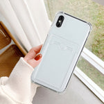 Custodia posteriore in TPU con slot per schede per iPhone