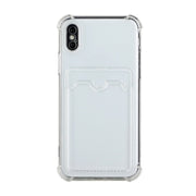 Custodia posteriore protettiva anticaduta in TPU con slot per schede, For iPhone 8 Plus / 7 Plus, For iPhone SE 2022 / SE 2020 / 8 / 7, For iPhone XS / X, For iPhone XR, For iPhone XS Max