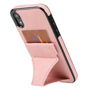 Custodia protettiva antiurto ultrasottile con supporto e funzione magnetica in metallo, For iPhone XR, For Samsung Galaxy S10e, For Samsung Galaxy S20, For Samsung Galaxy A30