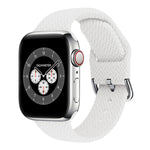 Cinturini di ricambio in silicone intrecciato con fibbia per Apple Watch Series, 7 45mm / 6 & SE & 5 & 4 44mm / 3 & 2 & 1 42mm, 7 41mm / 6 & SE & 5 & 4 40mm / 3 & 2 & 1 38mm