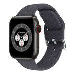 Cinturini di ricambio in silicone intrecciato con fibbia per Apple Watch Series, 7 45mm / 6 & SE & 5 & 4 44mm / 3 & 2 & 1 42mm, 7 41mm / 6 & SE & 5 & 4 40mm / 3 & 2 & 1 38mm