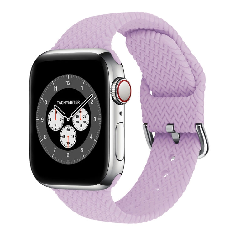 Cinturini di ricambio in silicone intrecciato con fibbia per Apple Watch Series, 7 45mm / 6 & SE & 5 & 4 44mm / 3 & 2 & 1 42mm, 7 41mm / 6 & SE & 5 & 4 40mm / 3 & 2 & 1 38mm