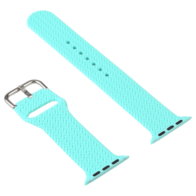 Cinturini di ricambio in silicone intrecciato con fibbia per Apple Watch Series, 7 45mm / 6 & SE & 5 & 4 44mm / 3 & 2 & 1 42mm, 7 41mm / 6 & SE & 5 & 4 40mm / 3 & 2 & 1 38mm