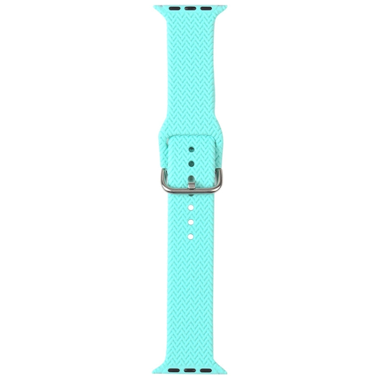 Cinturini di ricambio in silicone intrecciato con fibbia per Apple Watch Series, 7 45mm / 6 & SE & 5 & 4 44mm / 3 & 2 & 1 42mm, 7 41mm / 6 & SE & 5 & 4 40mm / 3 & 2 & 1 38mm