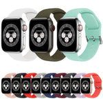 Cinturini di ricambio in silicone intrecciato con fibbia per Apple Watch Series, 7 45mm / 6 & SE & 5 & 4 44mm / 3 & 2 & 1 42mm, 7 41mm / 6 & SE & 5 & 4 40mm / 3 & 2 & 1 38mm