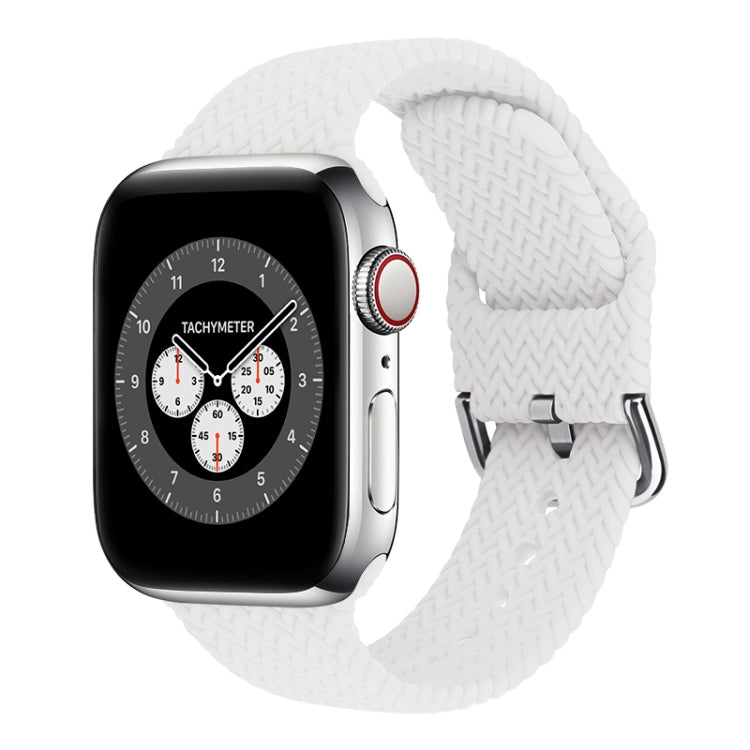 Cinturini di ricambio in silicone intrecciato con fibbia per Apple Watch Series, 7 45mm / 6 & SE & 5 & 4 44mm / 3 & 2 & 1 42mm, 7 41mm / 6 & SE & 5 & 4 40mm / 3 & 2 & 1 38mm