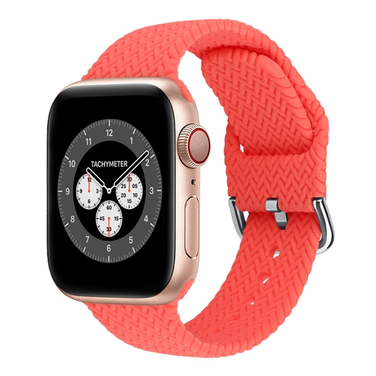 Cinturini di ricambio in silicone intrecciato con fibbia per Apple Watch Series, 7 45mm / 6 & SE & 5 & 4 44mm / 3 & 2 & 1 42mm, 7 41mm / 6 & SE & 5 & 4 40mm / 3 & 2 & 1 38mm