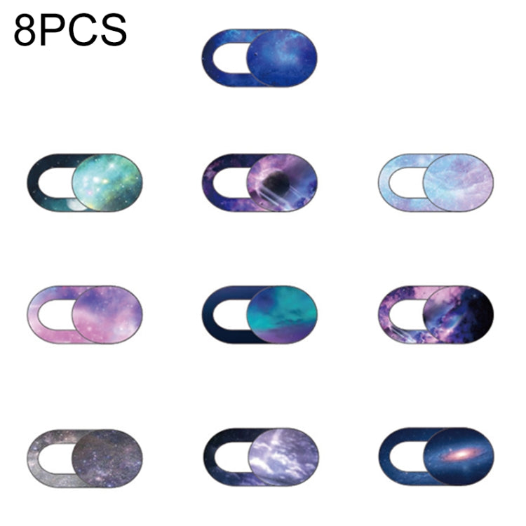 8 PCS Copertura per fotocamera con copertura per webcam dal design ovale universale per desktop, laptop, tablet, telefoni, colore casuale
