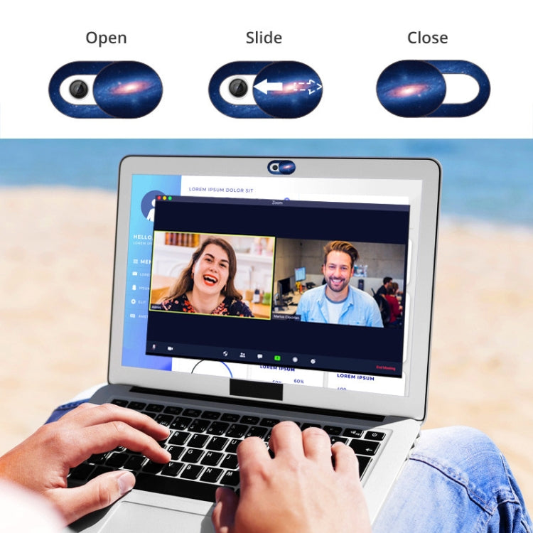 8 PCS Copertura per fotocamera con copertura per webcam dal design ovale universale per desktop, laptop, tablet, telefoni, colore casuale