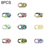 8 PCS Copertura per fotocamera con copertura per webcam dal design ovale universale per desktop, laptop, tablet, telefoni, colore casuale
