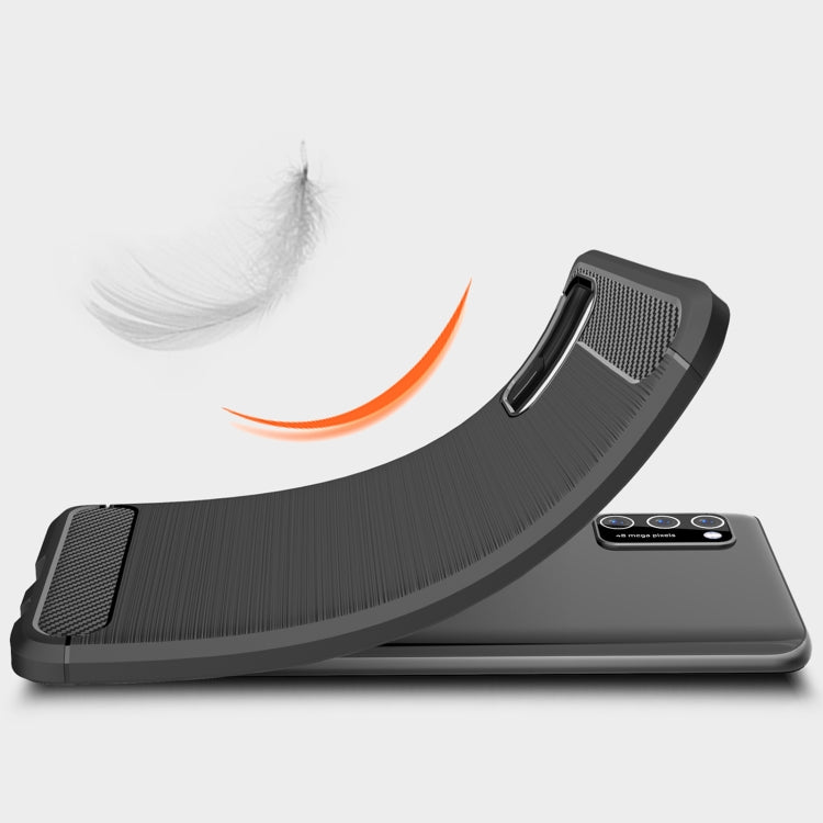 Custodia in TPU in fibra di carbonio con trama spazzolata, For Samsung Galaxy A03s 164mm