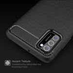 Custodia in TPU in fibra di carbonio con trama spazzolata, For Samsung Galaxy A03s 164mm