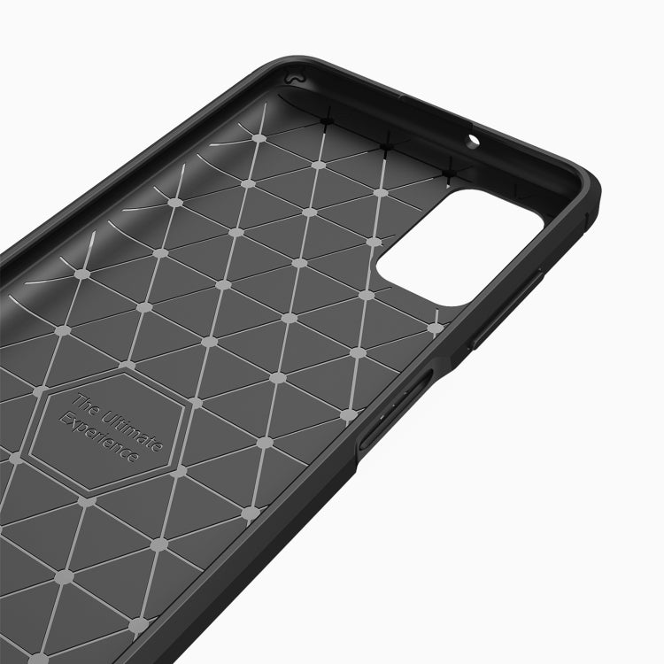 Custodia in TPU in fibra di carbonio con trama spazzolata, For Samsung Galaxy A03s 164mm
