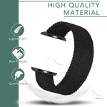 Cinturino di ricambio per cinturino di ricambio in nylon intrecciato con testa in metallo per Apple Watch Series 6 e SE e 5 e 4 40 mm / 3 e 2 e 1 38 mm, XS 128mm