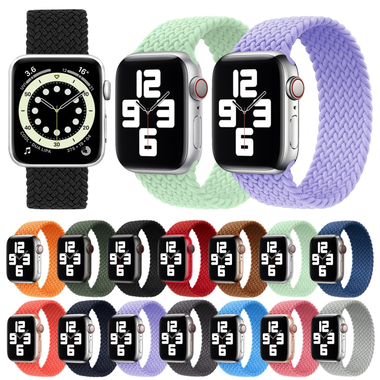 Cinturino di ricambio per cinturino di ricambio in nylon intrecciato con testa in metallo per Apple Watch Series 6 e SE e 5 e 4 40 mm / 3 e 2 e 1 38 mm, M 145mm