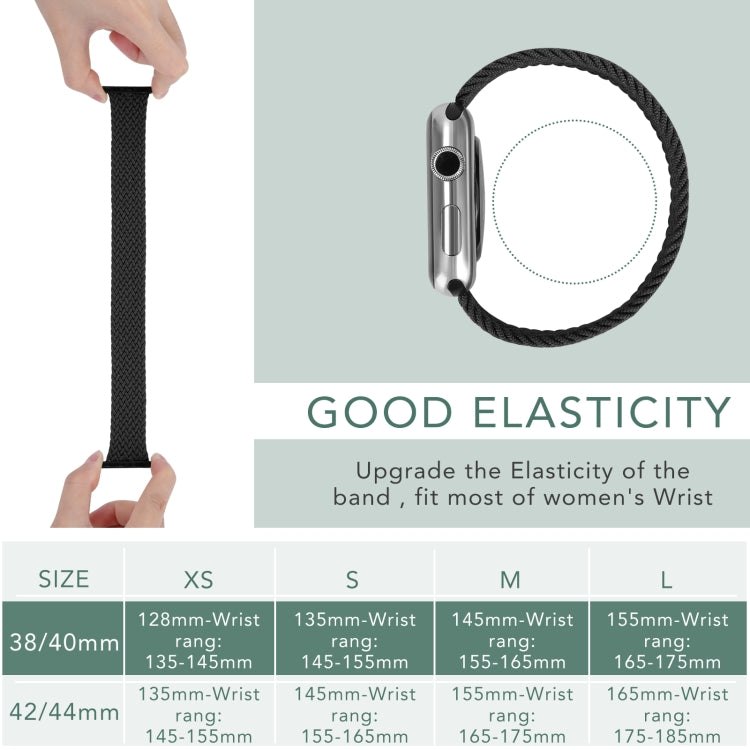 Cinturino di ricambio per cinturino di ricambio in nylon intrecciato con testa in metallo per Apple Watch Series 6 e SE e 5 e 4 44 mm / 3 e 2 e 1 42 mm, L 165mm