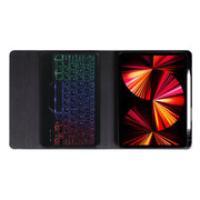 Custodia in pelle per tastiera Bluetooth con retroilluminazione divisibile B011S con supporto triangolare e slot per penna, For iPad 9.7 2018 & 2017 / Pro 9.7 / Air 2, For iPad 10.2 2020 & 2019 / Pro 10.5 inch / Air 3 10.5 inch                         ...
