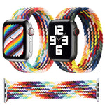 Cinturini di ricambio per cinturino singolo intrecciato arcobaleno, misura: S 135 mm per Apple Watch Series 6 e SE e 5 e 4 44 mm / 3 e 2 e 1 42 mm, S 135mm 44mm / 42mm