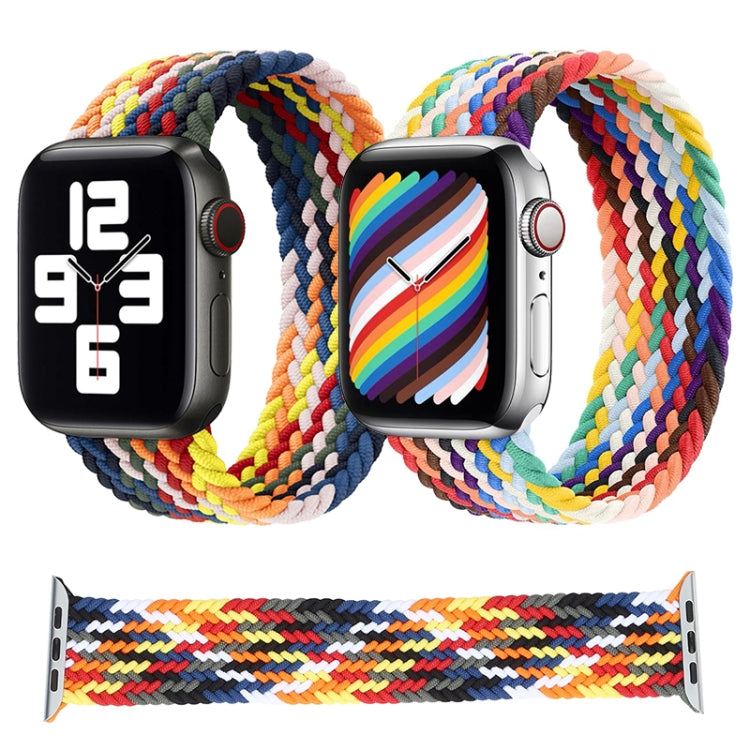 Cinturini di ricambio per cinturino singolo intrecciato arcobaleno, dimensioni: L 165 mm per Apple Watch Series 6 e SE e 5 e 4 44 mm / 3 e 2 e 1 42 mm, L 165mm 44mm / 42mm