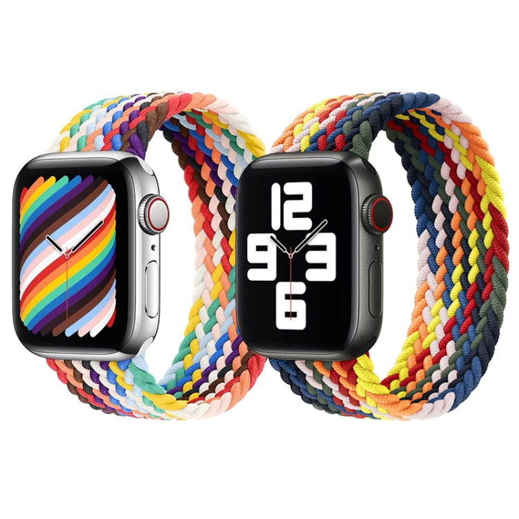 Cinturini di ricambio per cinturino singolo intrecciato arcobaleno, misura: S 130 mm per Apple Watch Series 6 e SE e 5 e 4 40 mm / 3 e 2 e 1 38 mm, S 130mm 40mm / 38mm