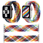 Cinturini di ricambio per cinturino singolo intrecciato arcobaleno, dimensioni: L 155 mm per Apple Watch Series 6 e SE e 5 e 4 40 mm / 3 e 2 e 1 38 mm, L 155mm 40mm / 38mm