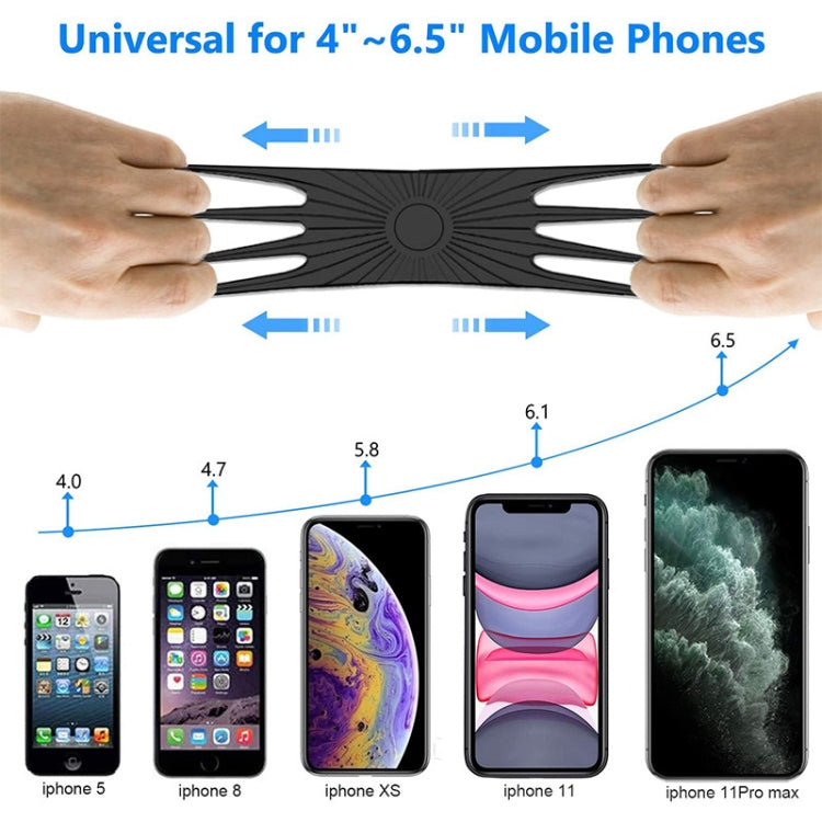 Supporto per telefono da bicicletta in gel di silice con rotazione a 360 gradi per telefono cellulare da 4-6,8 pollici, for 4-6.8 inch Mobile Phone