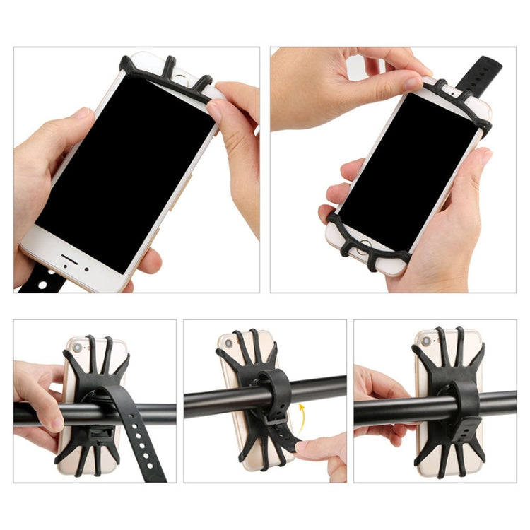 Supporto per telefono da bicicletta in gel di silice con rotazione a 360 gradi per telefono cellulare da 4-6,8 pollici, for 4-6.8 inch Mobile Phone