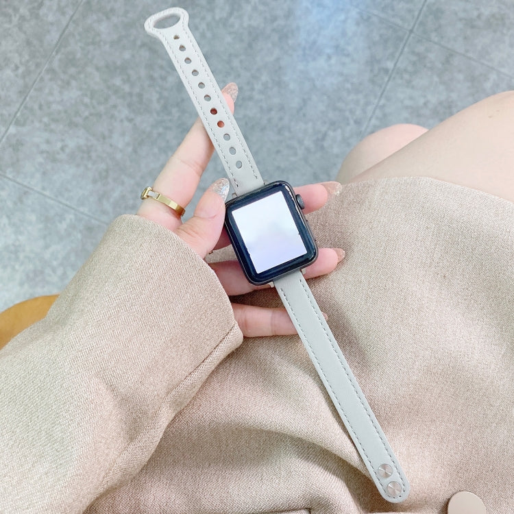 Cinturino con cinturino in vera pelle con fibbia a doppia borchia per Apple Watch Series, 7 45mm / 6 & SE & 5 & 4 44mm / 3 & 2 & 1 42mm, 7 41mm / 6 & SE & 5 & 4 40mm / 3 & 2 & 1 38mm